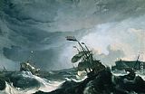 Ships in Distress in a Heavy Storm by Ludolf Backhuysen